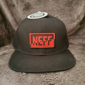 NEFF Forever Fun Mens One Size Black Red Adjustable Snapback Casual Hat Cap